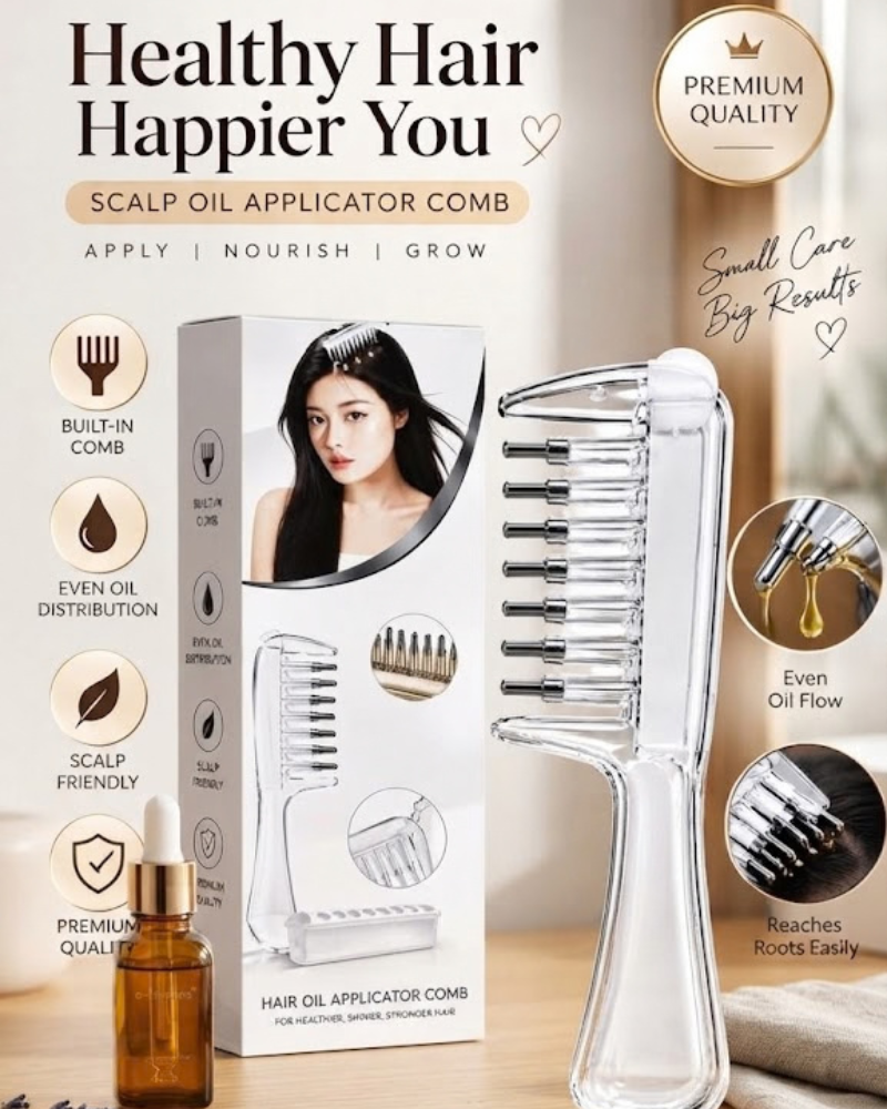 Hair Oil Applicator Comb – FREE Delivery | Parcel Open Allowed | BUY 1 GET 1 FREE